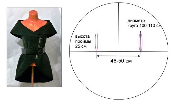 Внешний вид и выкройка модного кейпа
